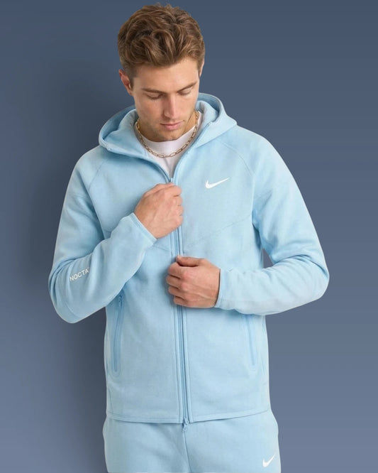 NOCTA Tech Fleece baby blue hoodie and jogger